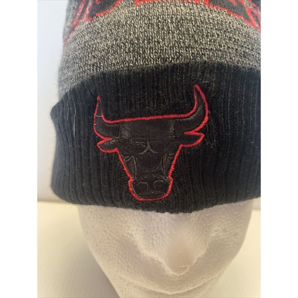 NBA Chicago Bulls knit beanie hat cap Mitchell & Ness basketball OSFM - Picture 2 of 7
